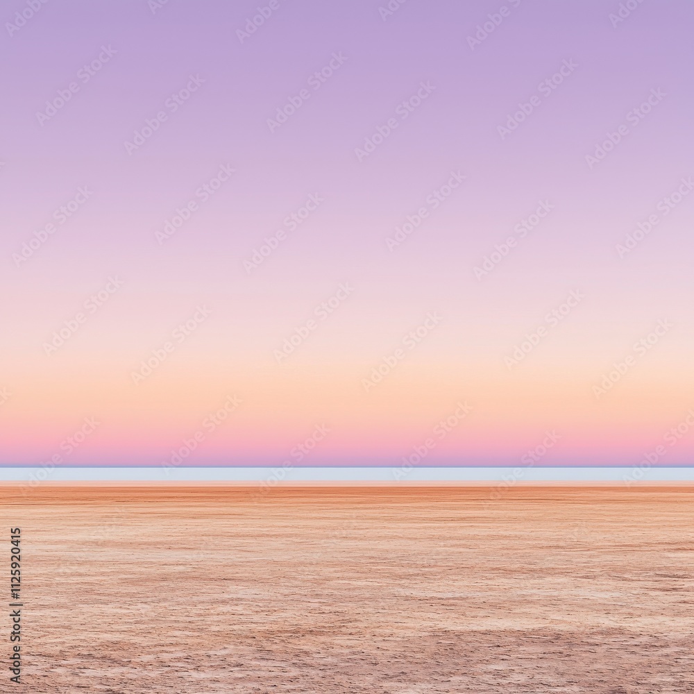 Obraz premium Serene Sunset Over Calm Coastal Sands