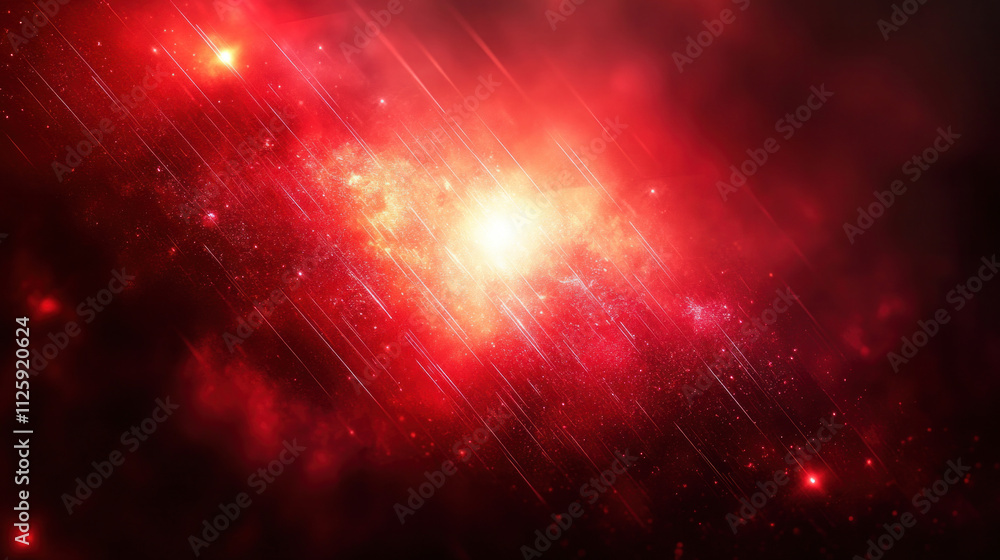 Obraz premium Red background with subtle diagonal lines and a glowing central highlight