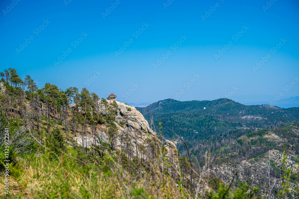 Fototapeta premium An overlooking view of Tucson, Arizona