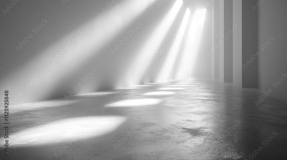 Obraz premium White background with a glowing spotlight effect and soft edges