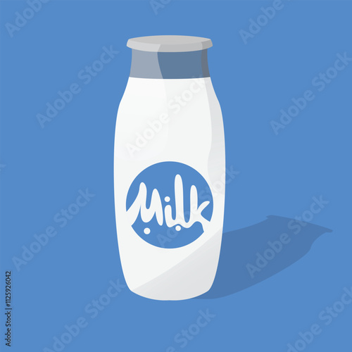 Illustration vector design of a bottle of milk