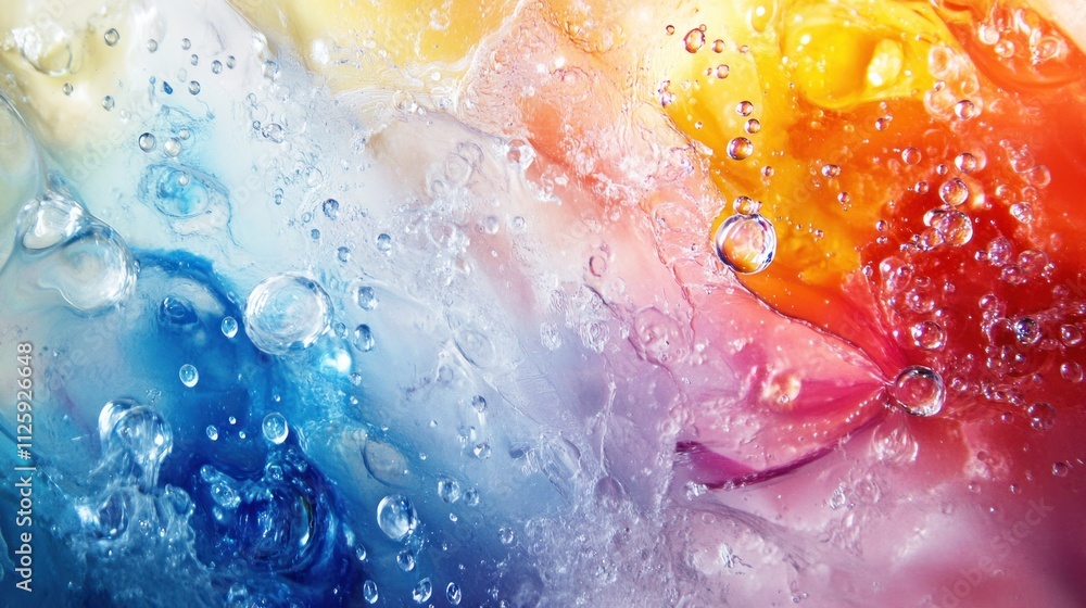 Abstract Colorful Ice Bubbles: A Symphony of Frozen Hues Abstract Colorful Ice Bubbles: A Symphony of Frozen Hues