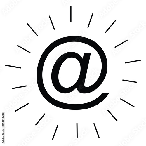 Mention icon. Mention, comment, message, Tag, Reference, social media, text, email, mail, etc. mention icon vector illustration eps 10