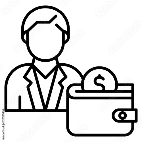 Investor  Icon Element For Design