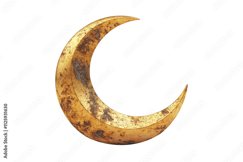 Moon symbol front view abstract graphic design concept Moon symbol front view abstract graphic design concept