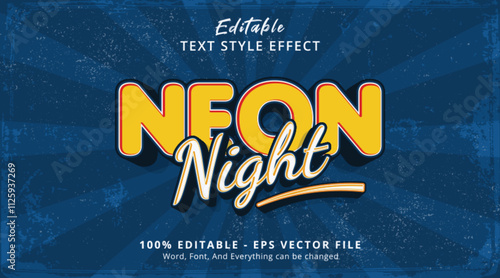 Neon Night Editable Text Effect