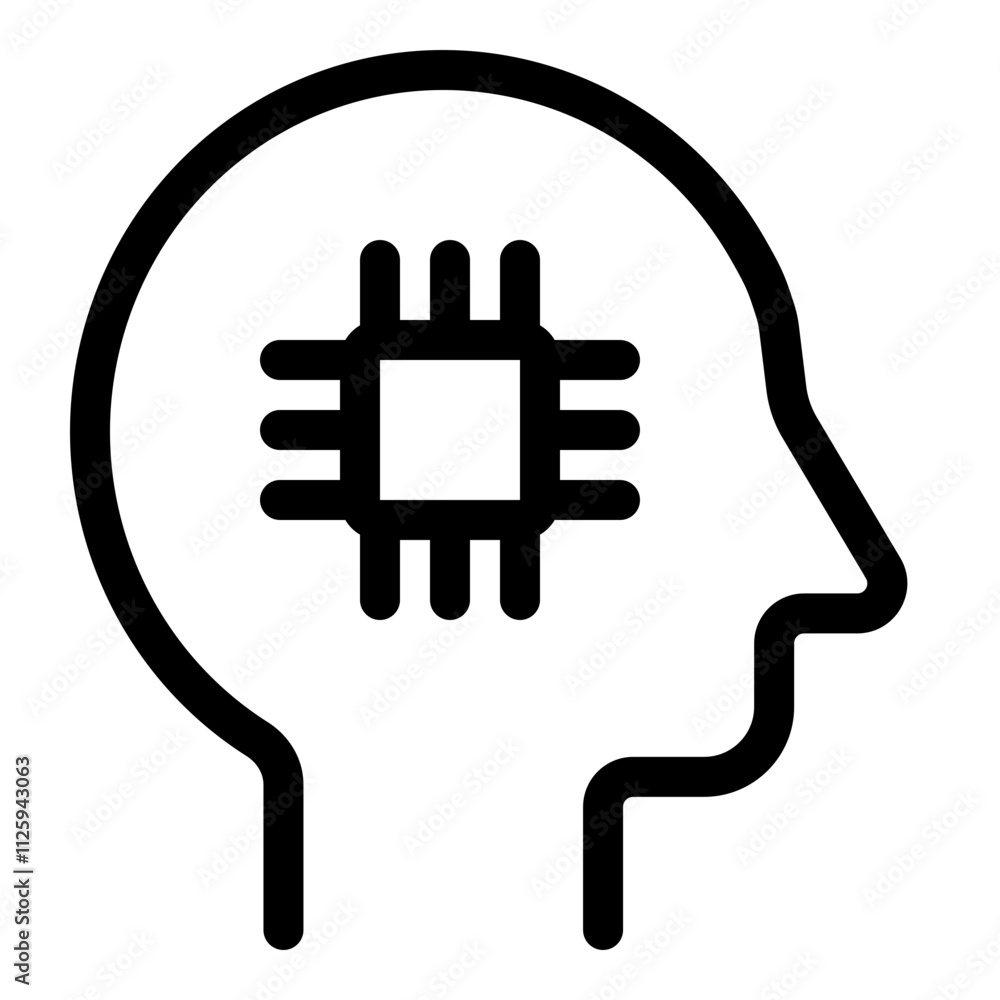 Obraz premium ai icon