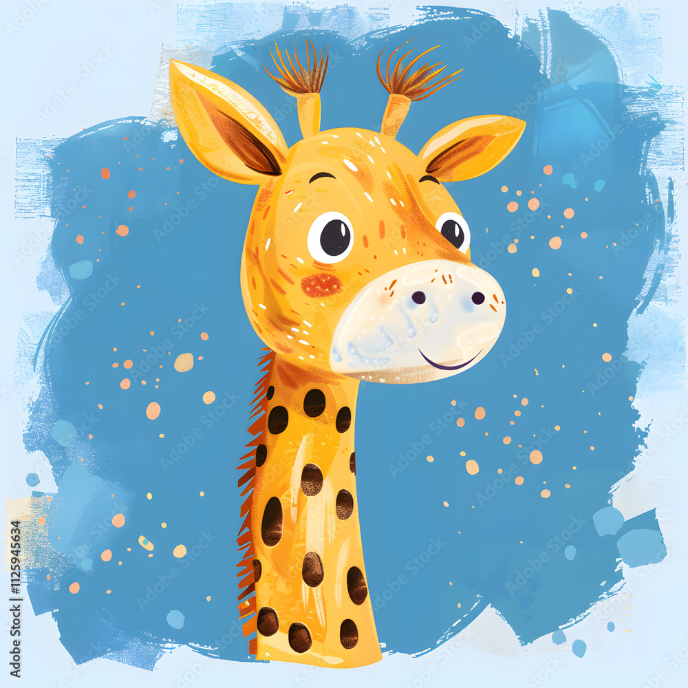 A giraffe with a smile on its face A giraffe with a smile on its face