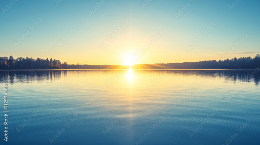 tranquil sunset over calm lake reflects vibrant colors and serene beauty tranquil sunset over calm lake reflects vibrant colors and serene beauty