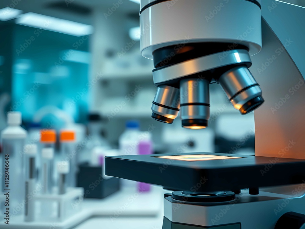 Professional microscope close-up highlighting focus, magnification, and clarity for biology experiments Professional microscope close-up highlighting focus, magnification, and clarity for biology experiments