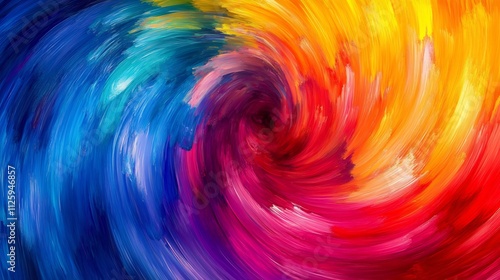 Vibrant Swirling Colorful Abstract Background with Fluid Spiral Motion