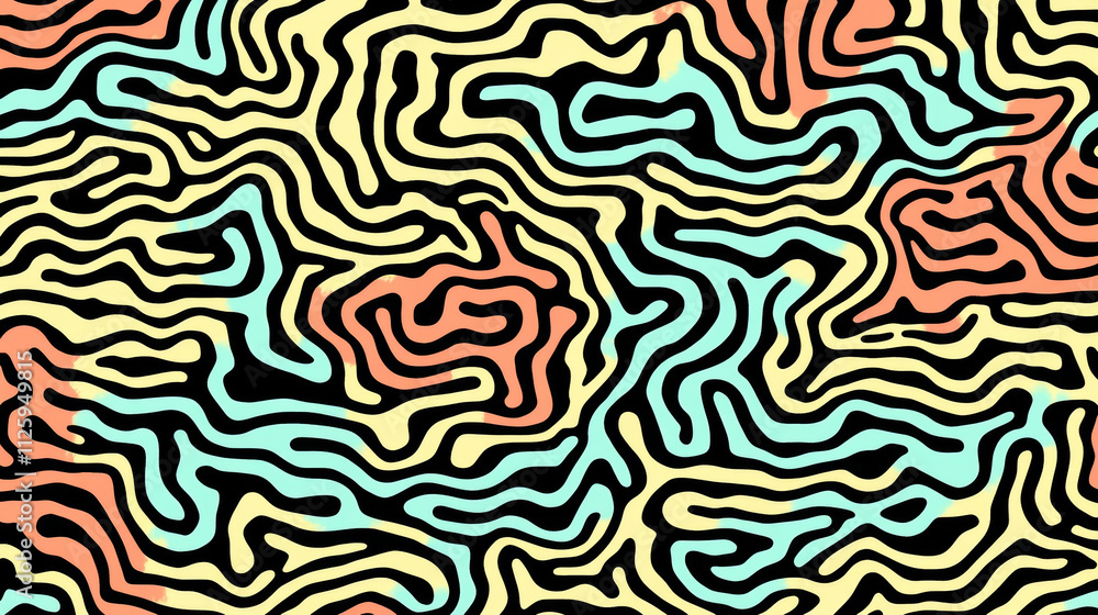 Colorful abstract lines creating sense of depth and movement Colorful abstract lines creating sense of depth and movement