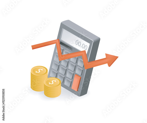 Business growth calculating money