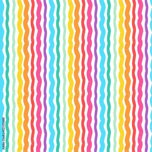 seamless pattern with ribbons abstract background with stripes bold lines wavy bands texture for fabric surface design packaging vector