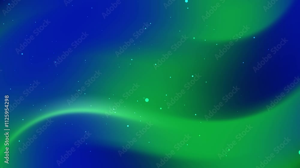 Abstract Green and Blue Gradient Background with Subtle Light Particles ...