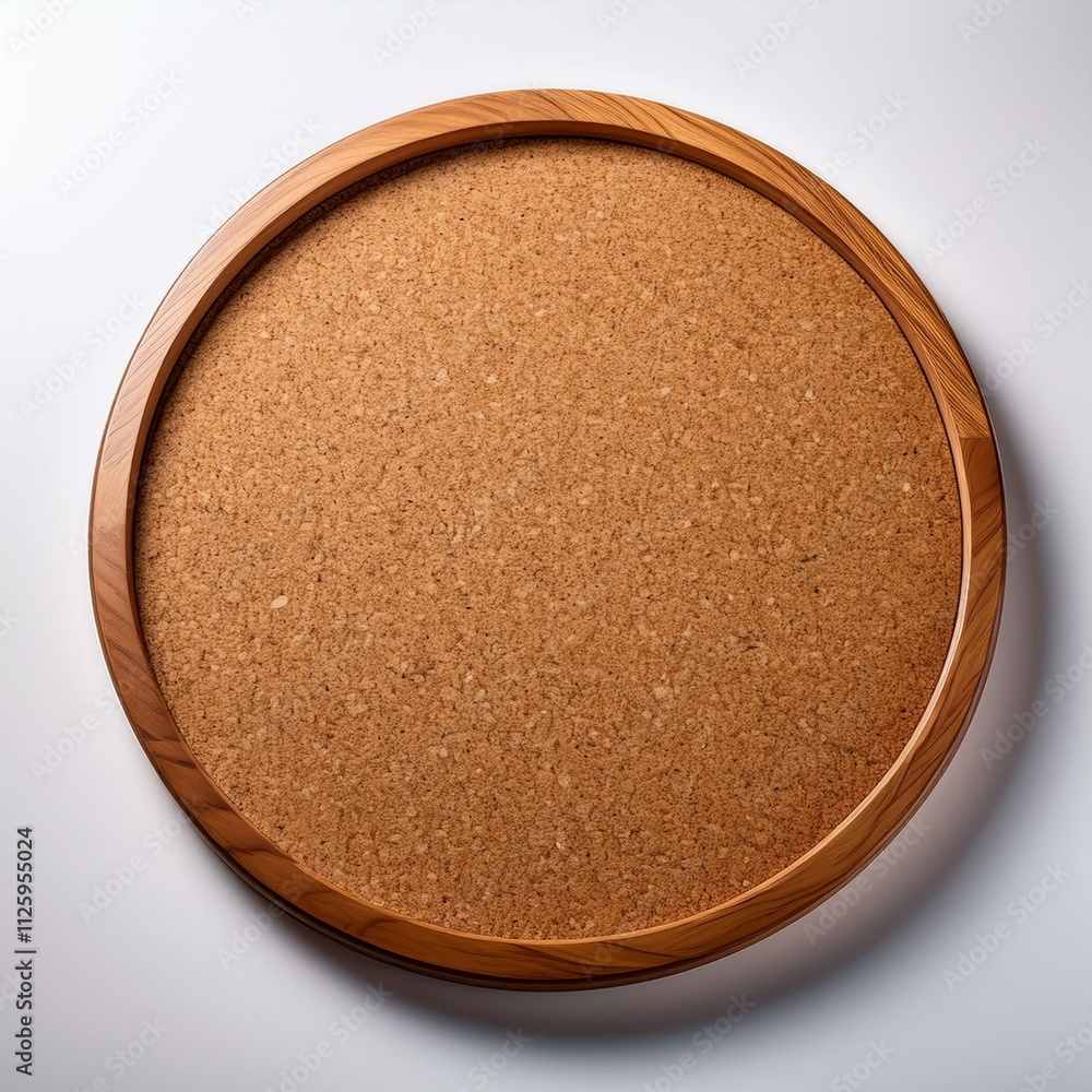 Natural cork-textured board with a minimalist design, standing alone on a white background for versatile applications. Natural cork-textured board with a minimalist design, standing alone on a white background for versatile applications.