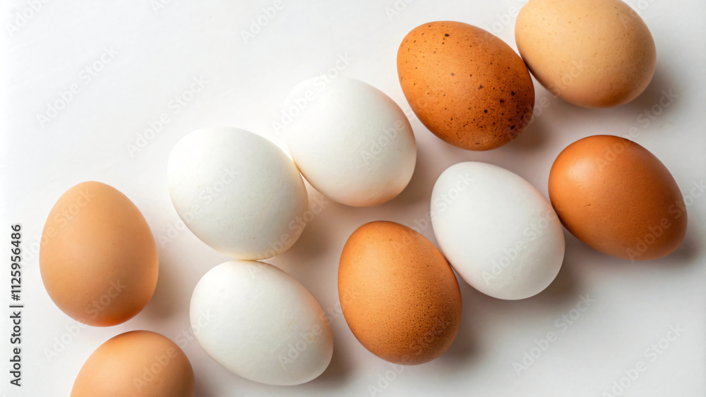 eggs on a white background