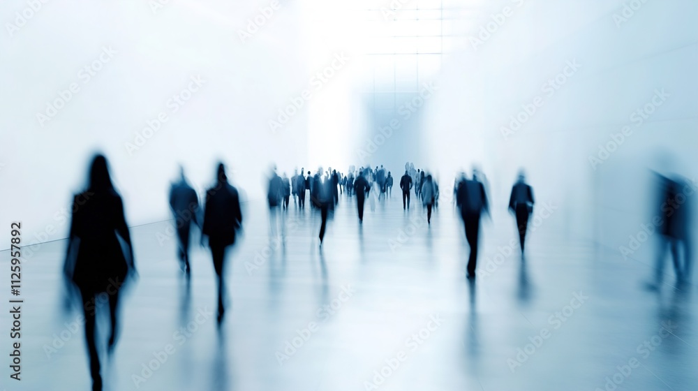 silhouette of people walking in the fog silhouette of people walking in the fog