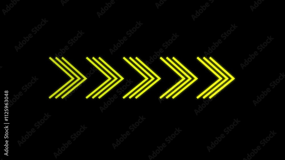 Arrow Loop Animation video direction concept. direction arrow icon concept on black background. Arrow Loop Animation video direction concept. direction arrow icon concept on black background.