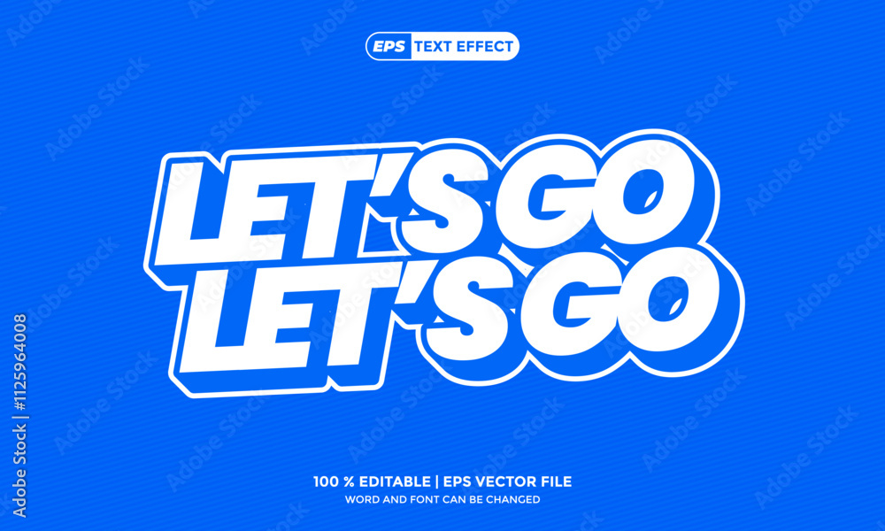 Modern 3D Text Style - Fully Editable Vector for 2025 Design