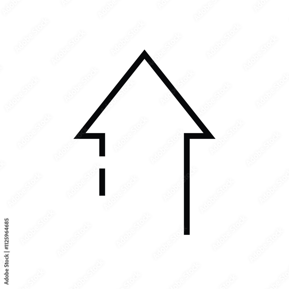 big broken arrow going up represents business growth profit icon big broken arrow going up represents business growth profit icon