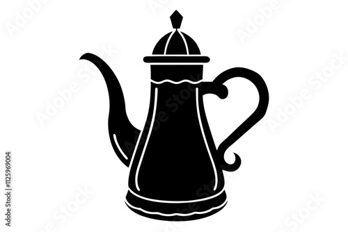 Old-School Coffee Pot Silhouette Design