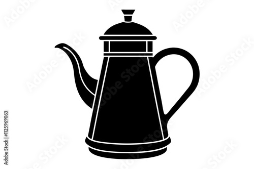 Old-School Coffee Pot Silhouette Design