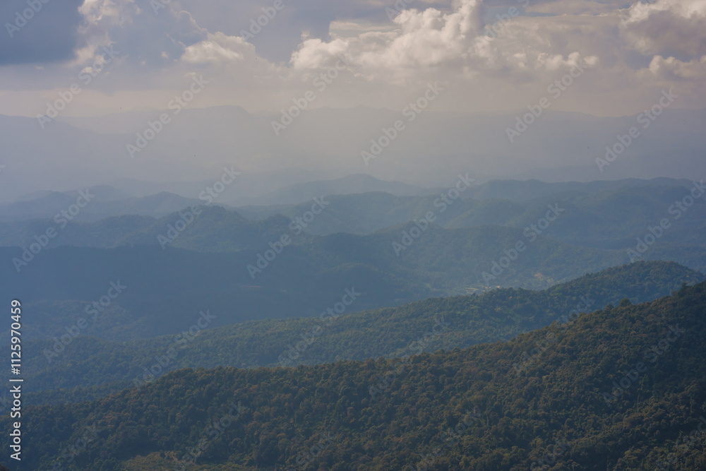 landscape and travel concept with layer of mountain landscape and travel concept with layer of mountain