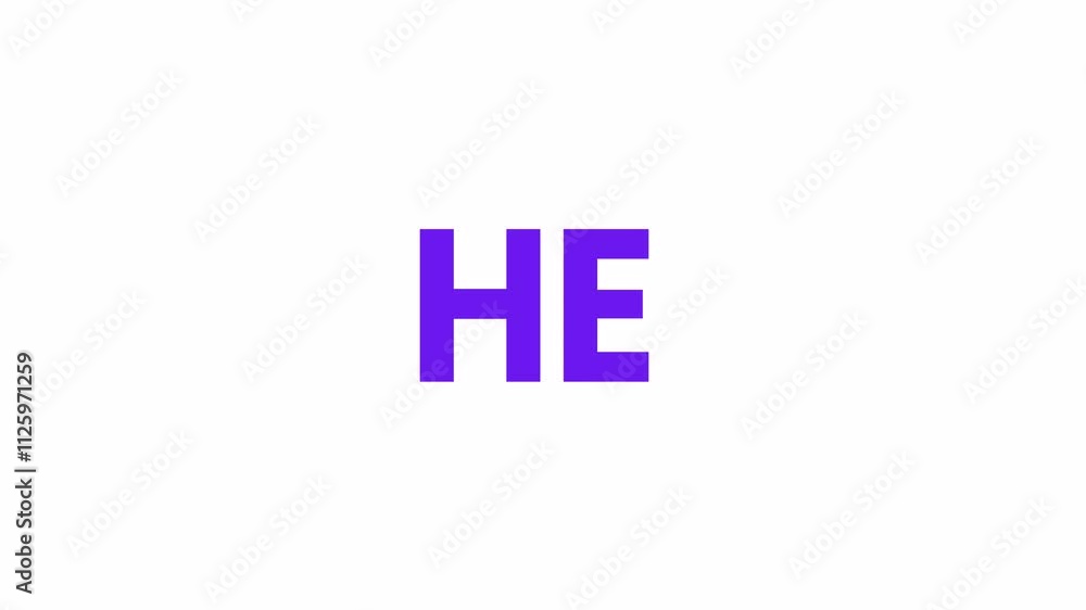 He Text Animation. Alpha matte with transparent background 4K resolution. He Text Animation. Alpha matte with transparent background 4K resolution.