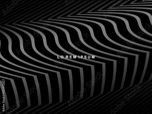 Premium background with diagonal gradient black luxury stripes pattern. Vector horizontal template for digital business banner, formal invitation, luxury voucher, prestigious gift certificate, etc.