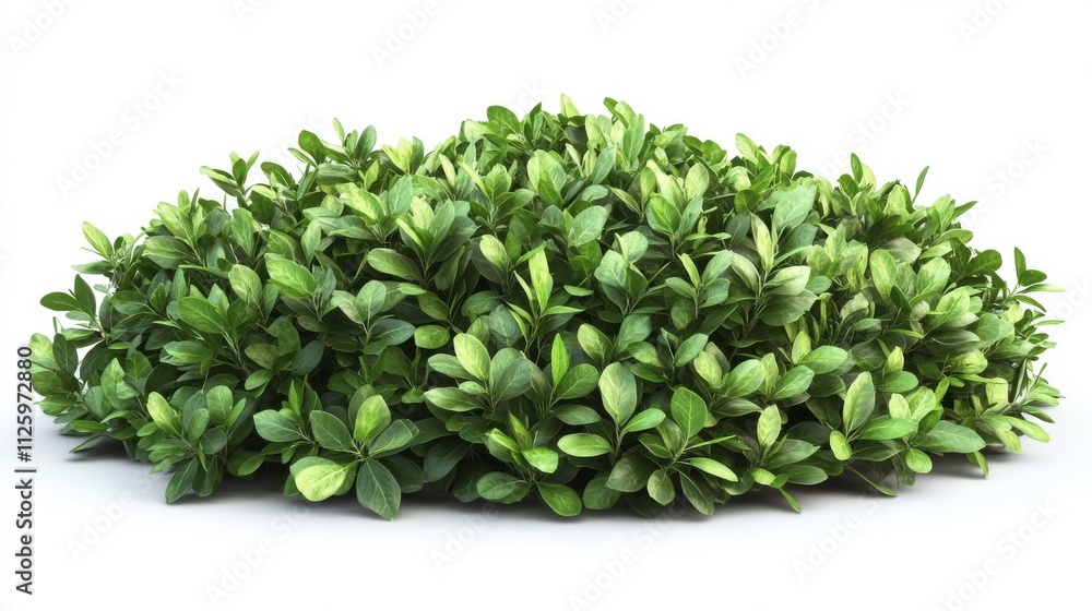 74.A high-definition, realistic image of garden bushes with lush green foliage isolated on a white background. Each leaf is highly detailed, with visible texture and a natural sheen, creating a 74.A high-definition, realistic image of garden bushes with lush green foliage isolated on a white background. Each leaf is highly detailed, with visible texture and a natural sheen, creating a