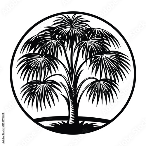 Palm Tree Vector, Illustration