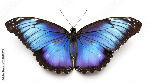 Majestic Morpho Butterfly: A Vivid Blue Jewel photo