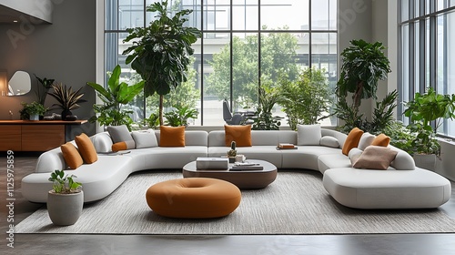 Stylish Contemporary Office Space with Modular Workstation Seating