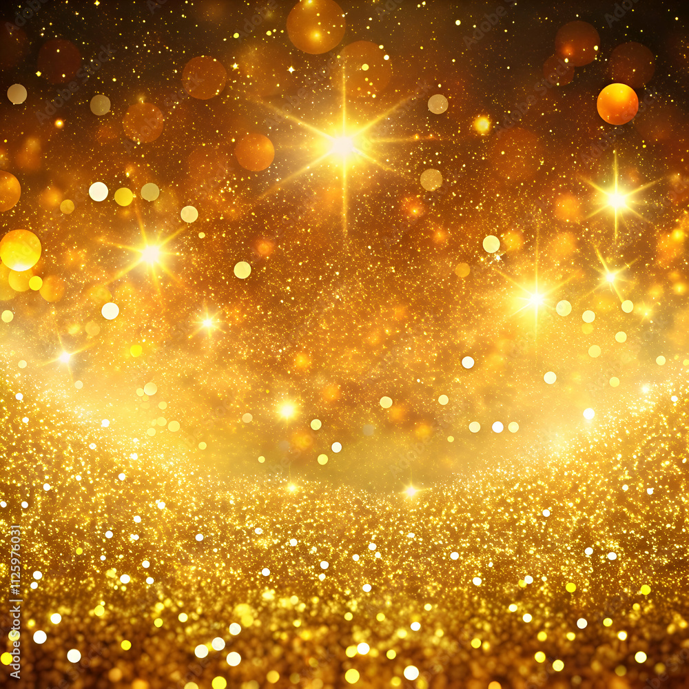 Sparkling Golden Glitter Background for Festive Occasions Sparkling Golden Glitter Background for Festive Occasions