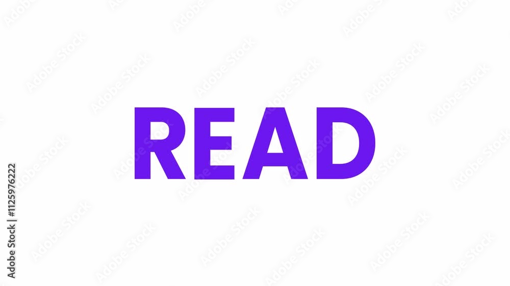Read Text Animation. Alpha matte with transparent background 4K resolution. Read Text Animation. Alpha matte with transparent background 4K resolution.