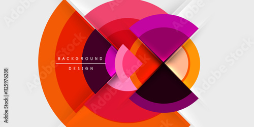Target circle geometric abstract shapes. Vector Illustration For Wallpaper, Banner, Background, Card, Book Illustration, landing page
