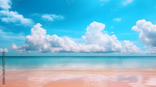 Wallpaper Mural Serene ocean reflection tropical beach landscape photography calm environment aesthetic viewpoint nature concept Torontodigital.ca