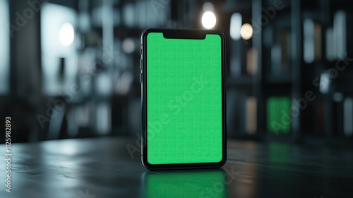 Wallpaper Mural Proactive Threat Protection Modern smartphone  ,Smartphone with green screen on modern table for mockup display, perfect for green screen phone content and professional green screen phone preview Torontodigital.ca