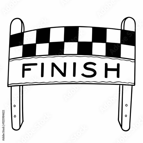 Finish Line Sign illustration vector art white background sign