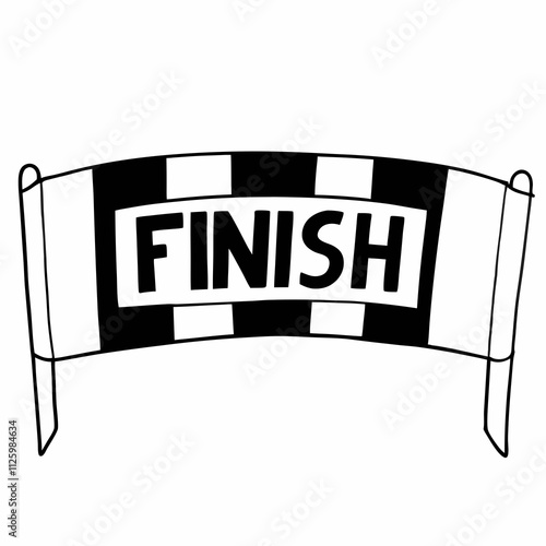 Finish Line Sign illustration vector art white background sign