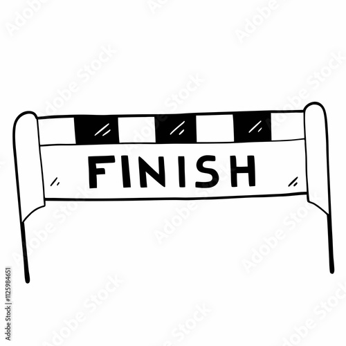 Finish Line Sign illustration vector art white background sign