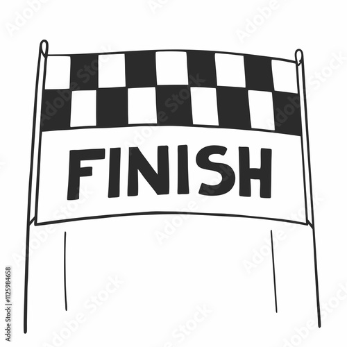 Finish Line Sign illustration vector art white background sign