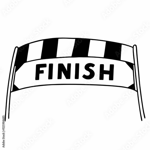 Finish Line Sign illustration vector art white background sign