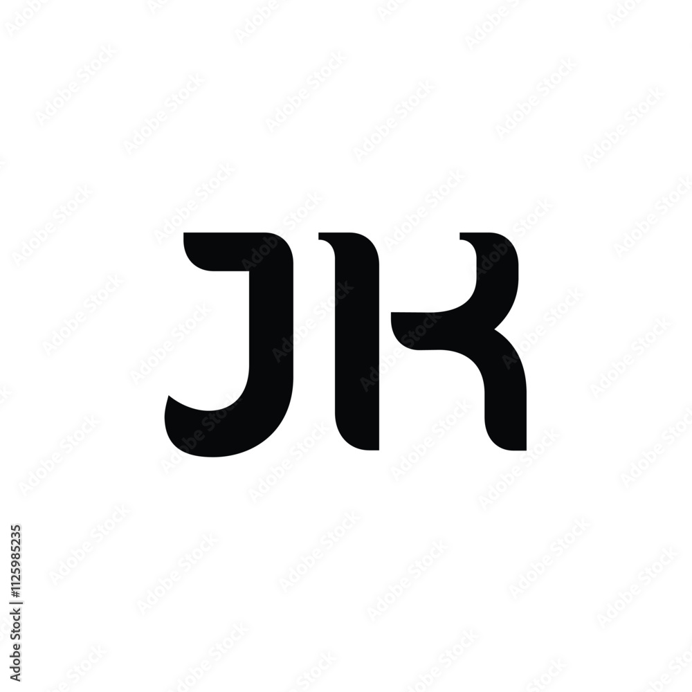 JK monogram logo design letter text name symbol monochrome logotype alphabet character simple logo JK monogram logo design letter text name symbol monochrome logotype alphabet character simple logo