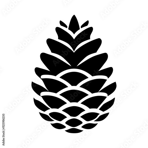 Botany pinecone seed vector icon design isolated on white