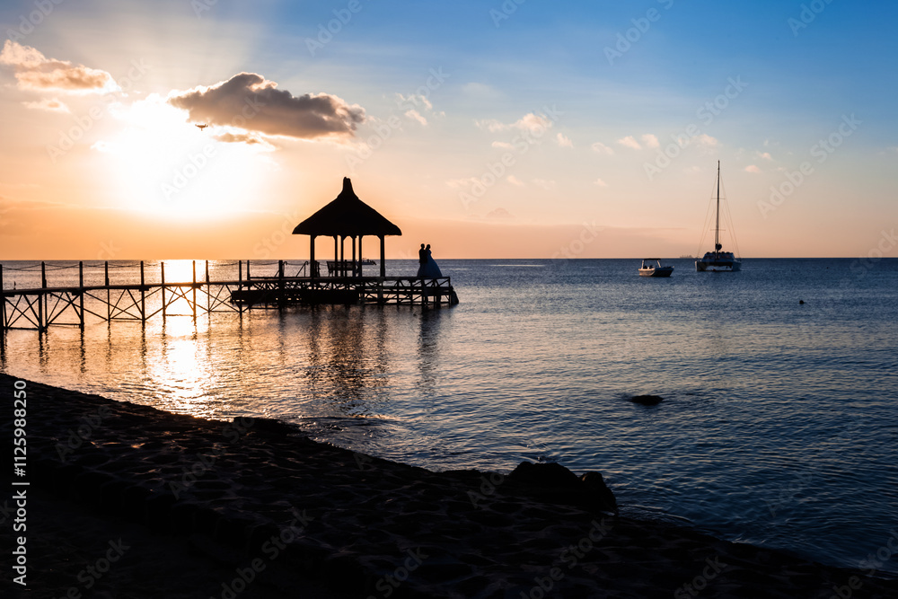 Soleil couchant sur l’île Maurice Soleil couchant sur l’île Maurice