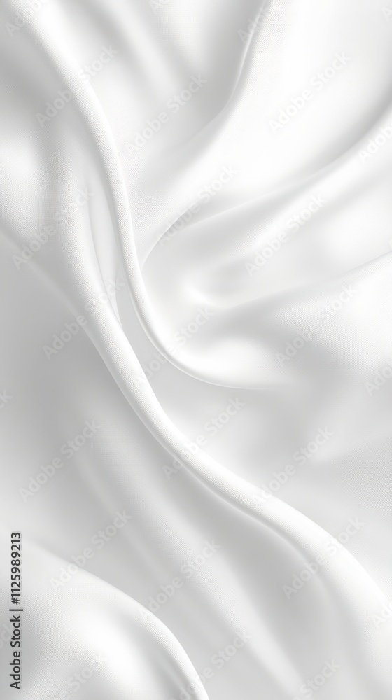 Obraz premium Soft Gray Waves on Minimalist White Background