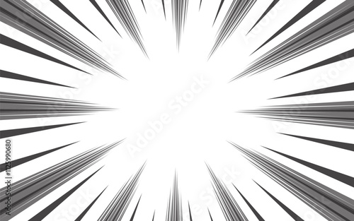 Abstract comic book flash explosion radial lines background. Vector illustration for superhero design.