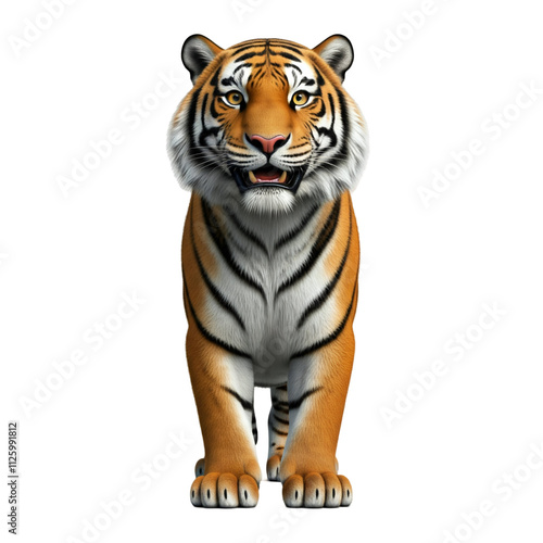 tiger on white background